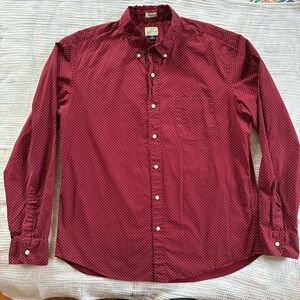J. Crew Maroon Slim Button-Down Shirt XL